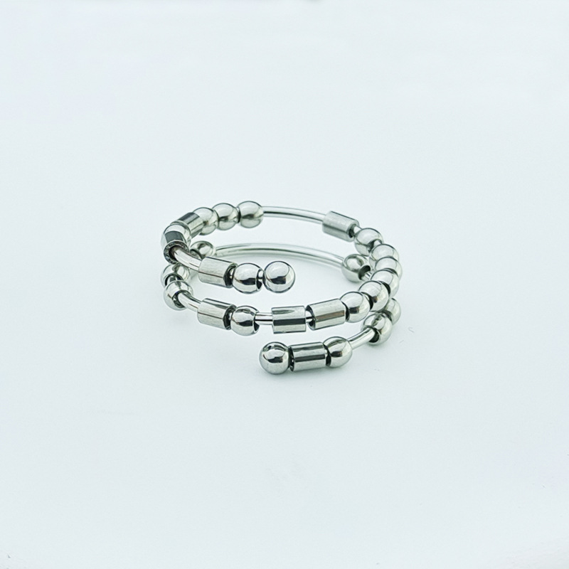 Simple Style Geometric Solid Color Stainless Steel Polishing Plating Open Rings display picture 6
