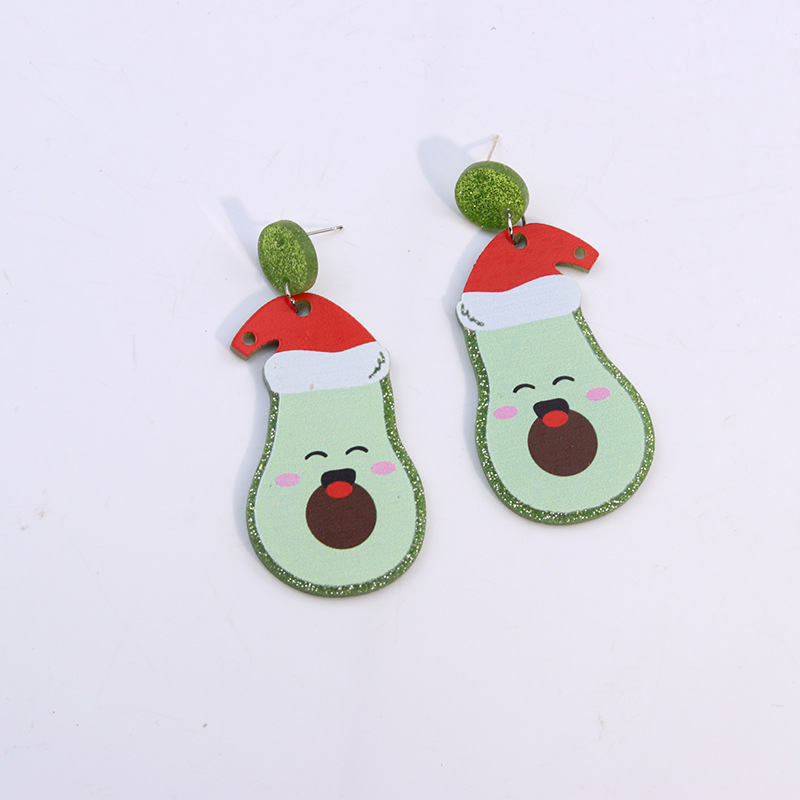 Simple Style Christmas Tree Santa Claus Arylic Stoving Varnish Women's Earrings 1 Pair display picture 17