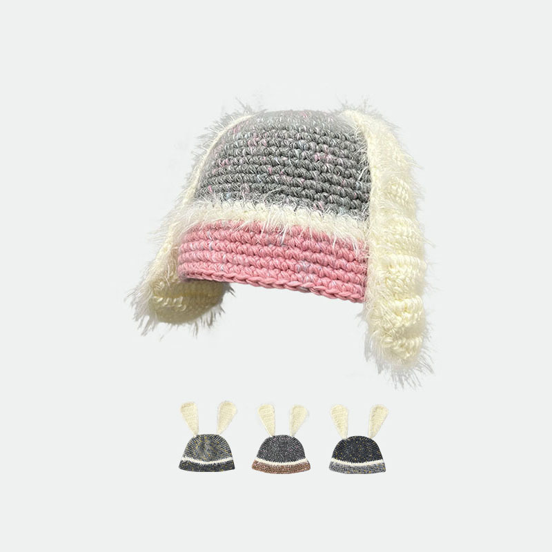 Woven woolen demi-season rabbit
