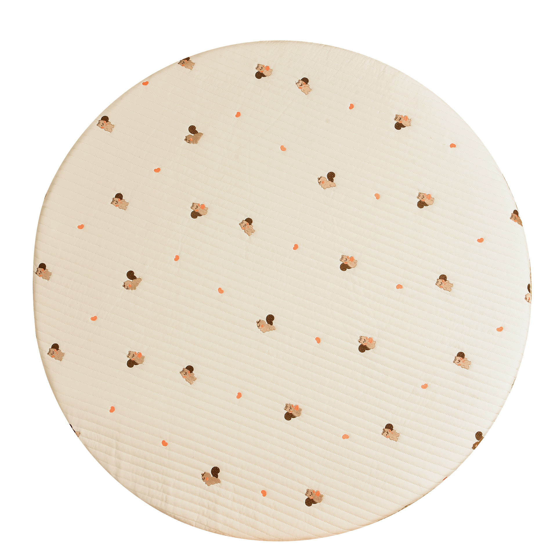 퀼트 사랑 다람쥐 라운드 매트