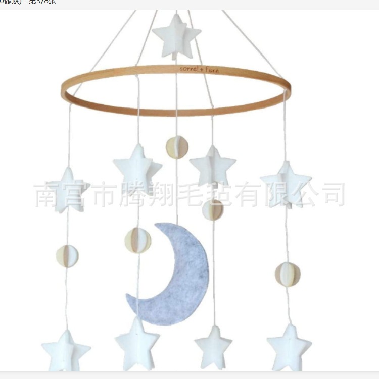 Suministro de cuna campanas de viento de fieltro adornos colgantes de fieltro animal colgando adornos decoración de vivero adornos colgantes