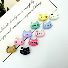 可爱小猫咪隔珠合金奶油小猫头直孔串珠手工diy饰品手链包挂配件