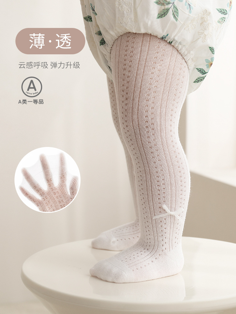 Pantimedias para niñas verano malla ultrafina transpirable deshuesada bebé leggings bowknot princesa calcetines de baile