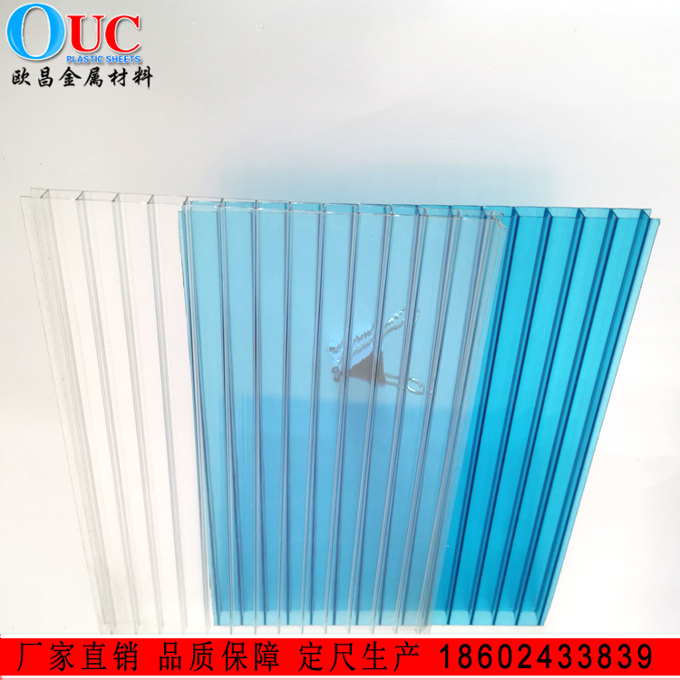 湖北武汉甘肃双层pc阳光板保温含uv涂层蔬菜大棚阳光板温室采光板