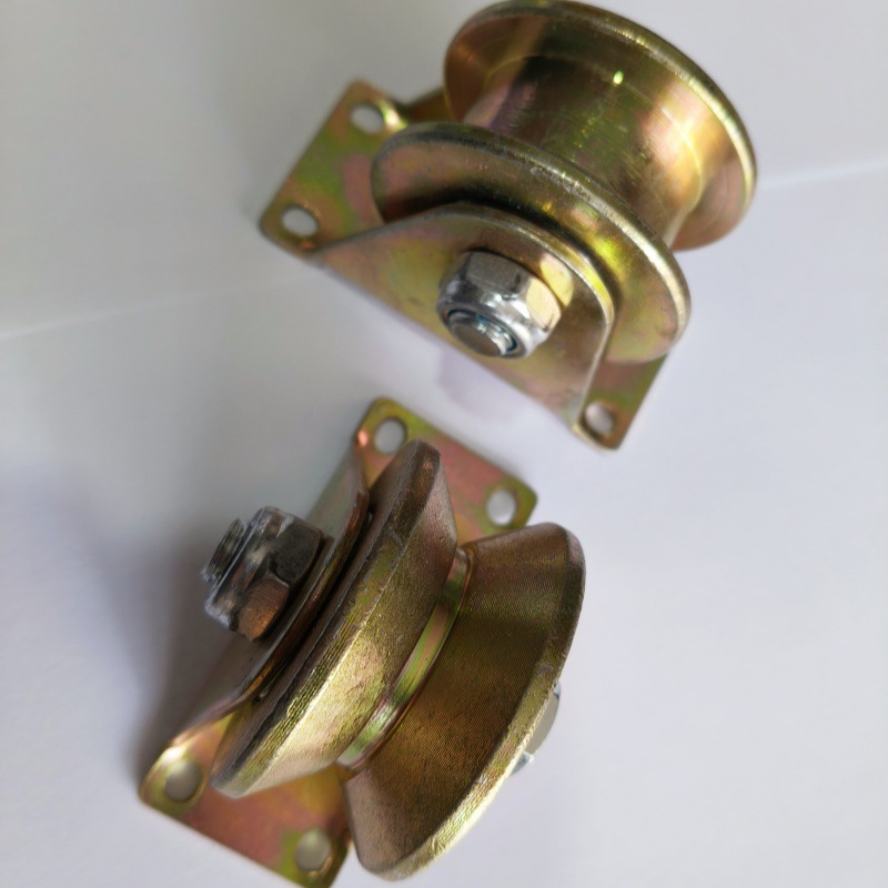 批发45#钢渡彩U型槽推拉门滑轮 加工制做多个规格