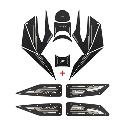 Motorcycle pedals | Rubber Non-Slip, Non-Damaging Modification - matte-brown-floor-mat-fuel-tank-sticker