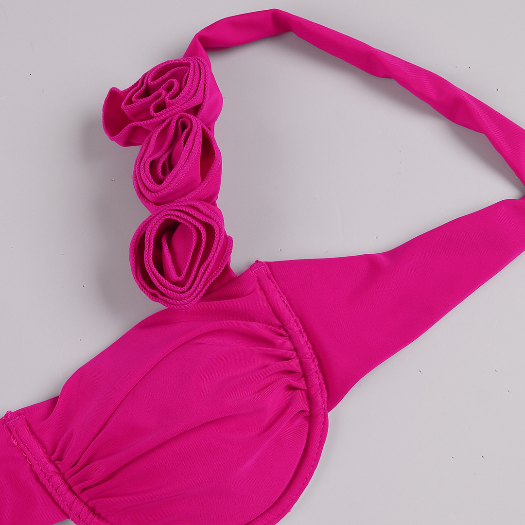 Women's Sexy Solid Color 3 Pieces Set Bikinis Swimwear display picture 9