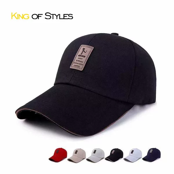 Trendy Unisex Baseball Cap with Long Brim, Casual Duckbill Cap, All-Season Cross-Border Hat, Wholesale for Spring and Autumn