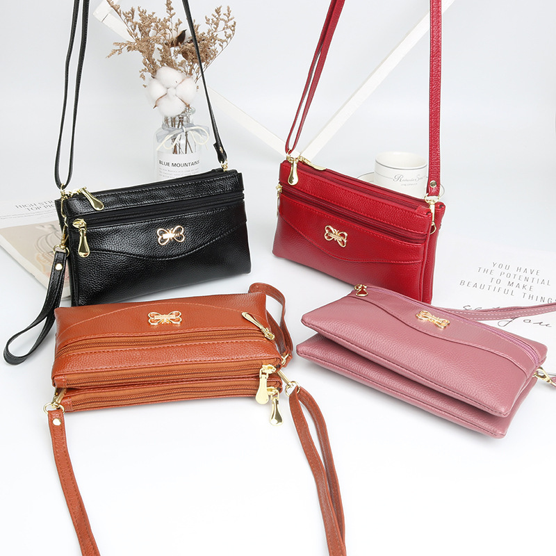 Fashion New Crossbody Women's Small Bag Women's Bag Double Zipper Small Square Bag Multi-Layer Mobile Phone Bag Coin Purse Clutch Bag Fashion New Crossbody Women's Small Bag Women's Bag Double Zipper Small Square Bag Multi-Layer Mobile Phone Bag Coin Purse Clutch Bag