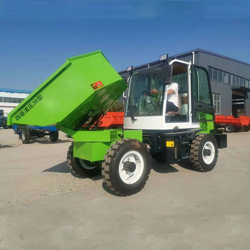 四轮翻斗车柴油液压前卸式1吨1.5吨翻斗运输车工地拉混凝土蹦蹦车