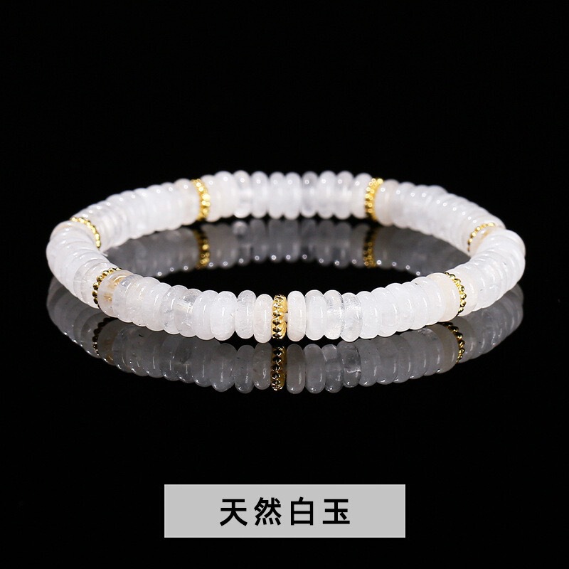 新中式天然粉水晶算盘珠手串隔珠手串女时尚黄虎眼石手链饰品批发|undefined
