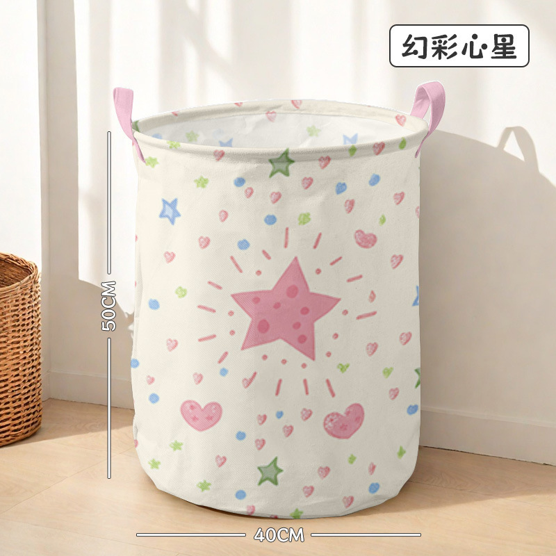 かわいい折りたたみ式汚れた衣類バスケット、見栄えの良い衣類収納バケツ、家庭用大容量ランドリーバスケット、おもちゃ収納バスケット|undefined