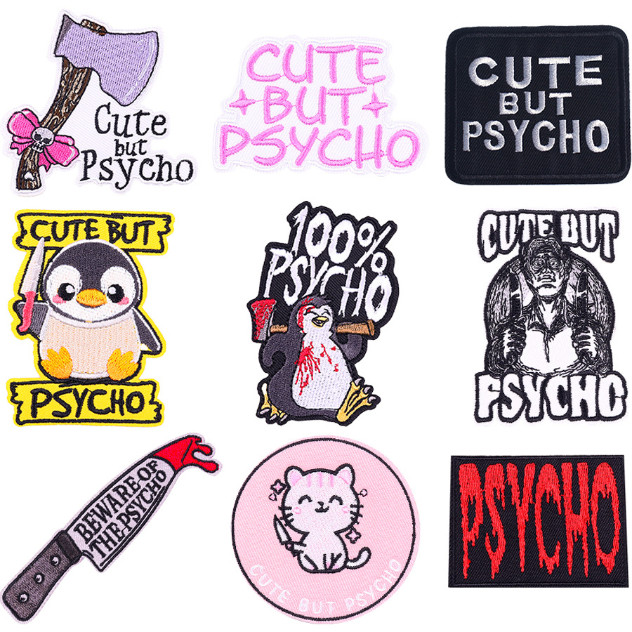 7g Weight Clothing Sticker Patches Classification 1 Piece Quantity Embroidery thread Material Penguin, Letter Pattern Cute, Punk Style 1 Piece Cute Punk Penguin Letter Embroidery Thread Clothing Sticker Patches 无