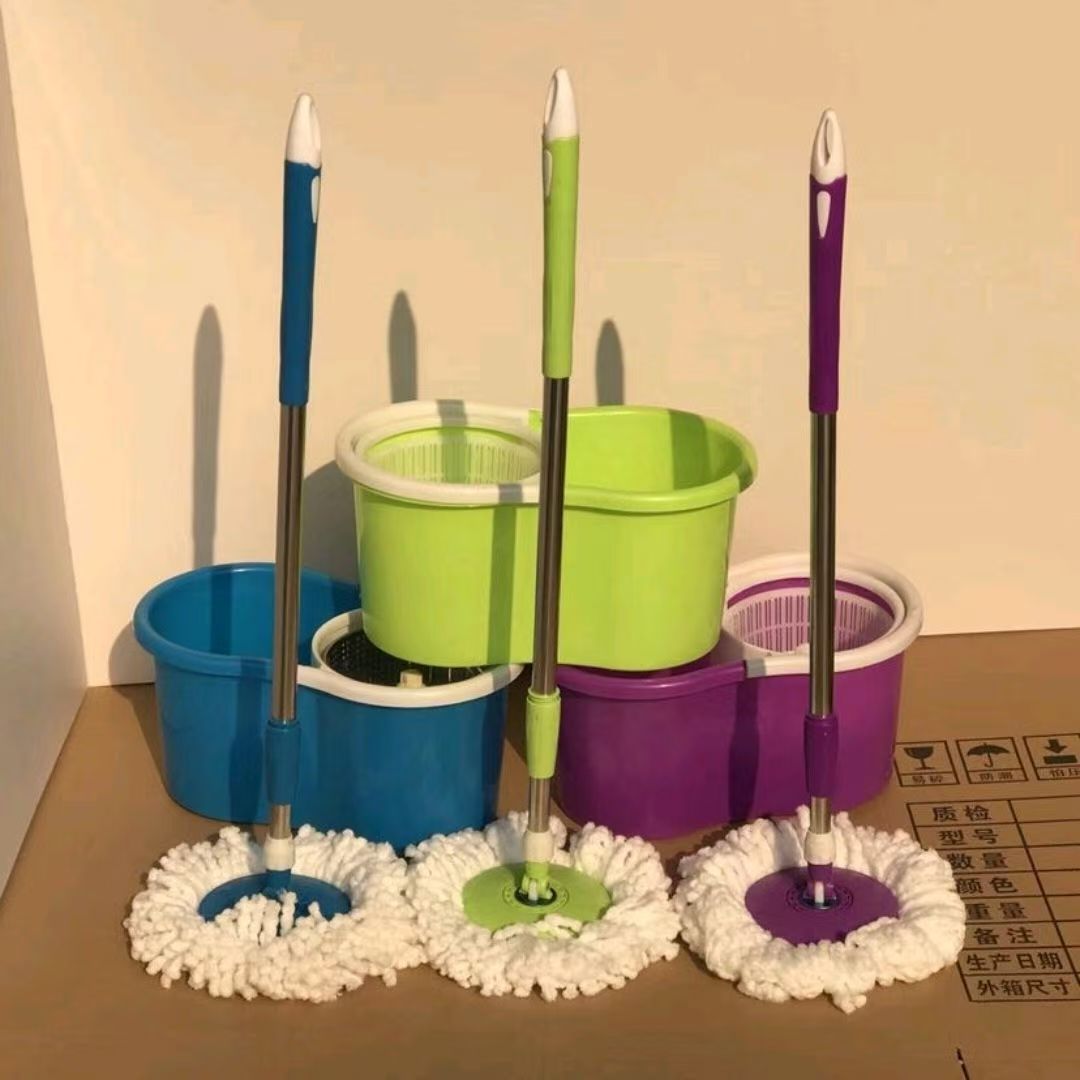 Bazhou ligeramente limpio trapeador al por mayor gran 8 caracteres barril perezoso trapeador giratorio un trapeador de trapeador de doble conducción trapeador barril