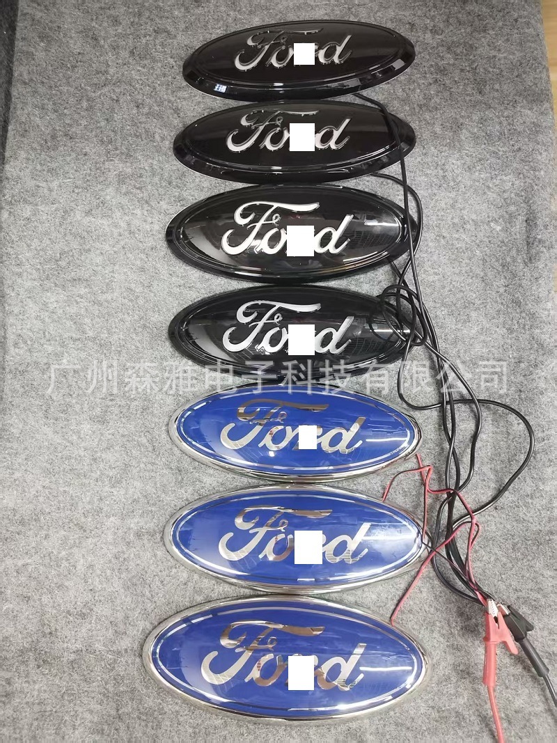 Suitable for Ford F-150 Grille Emblem Tail Emblem Adventure Grille Crystal Emblem 9inch Car Emblem Light