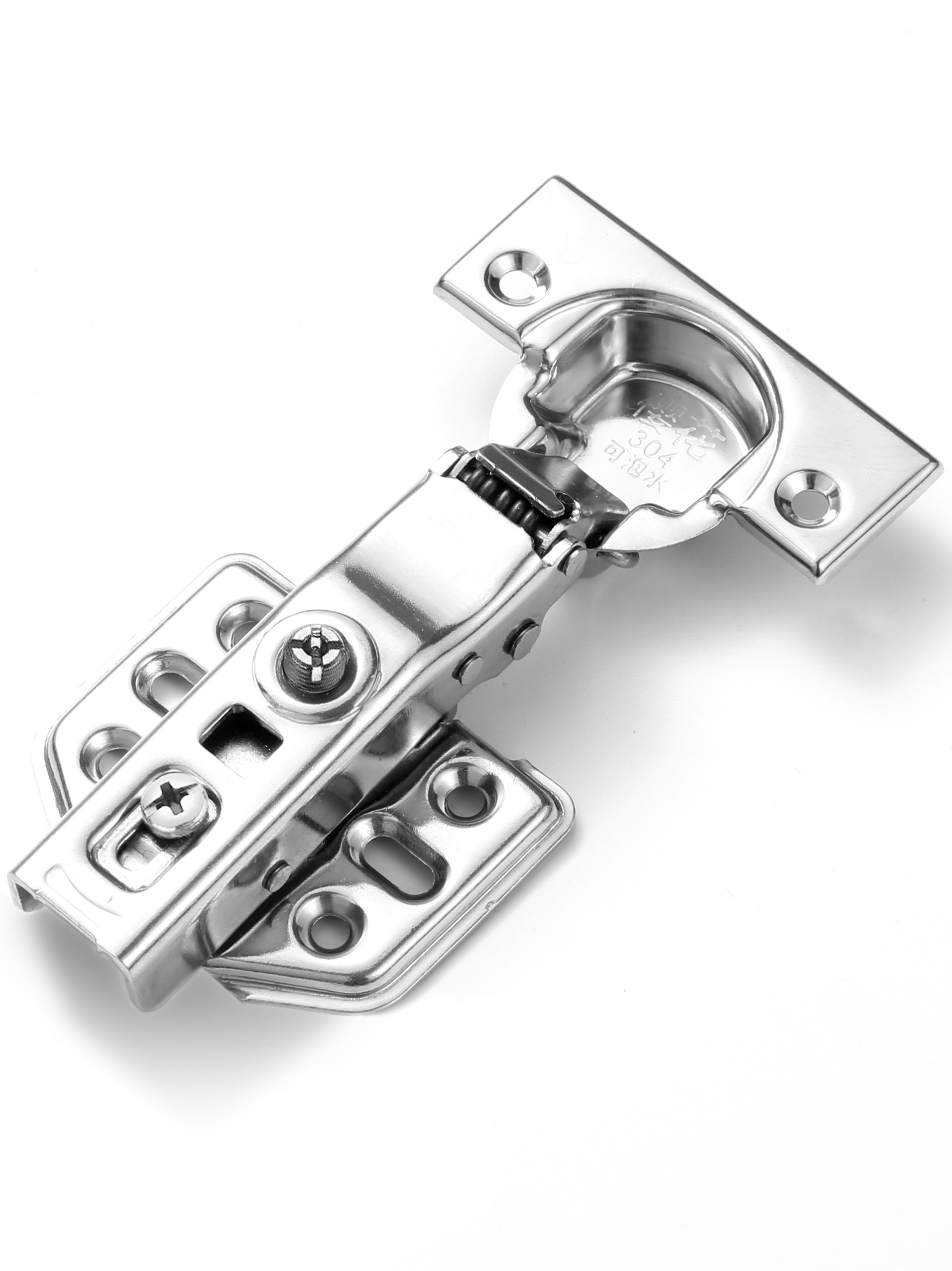 벚꽃 304 스테인레스 스틸 유압 버퍼 댐핑 경첩 캐비닛 도어 옷장 중간 벤드 하프 커버 항공기 스프링 힌지