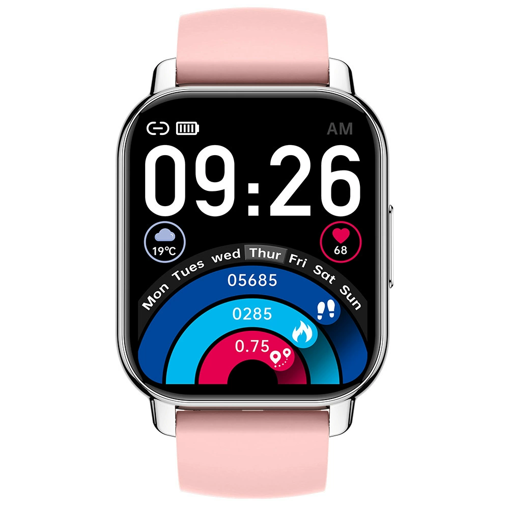 P66 AliExpress Explosion New Product Smart Watch HD 1.85 Large -screen Heart rate Hemo -oxygen detection Sleep health monitor