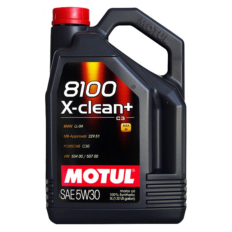 摩特机油8100 X-CLEAN+ C3 5W-30 5升进口全合成汽车发动机润滑油