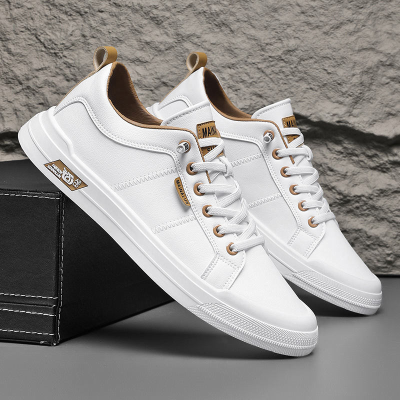 Fondo especial de comercio exterior 2025 nuevos zapatos de hombre transfronterizos de gran tamaño, zapatos deportivos casuales de suela blanda de moda de cuatro estaciones de cuero