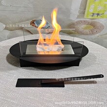 酒精壁炉户外家用取暖便携式火盆桌面真火乙醇炉灯小火坑户外便携