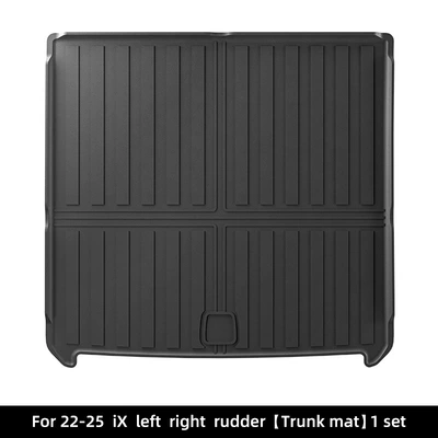 Floor Mats, Anti-Dirty Tpe Floor – Modelə uyğun ayaqaltı - 22-25-bmw-bmw-ix-trunk-mat-left-and-right-ruddersno-holes