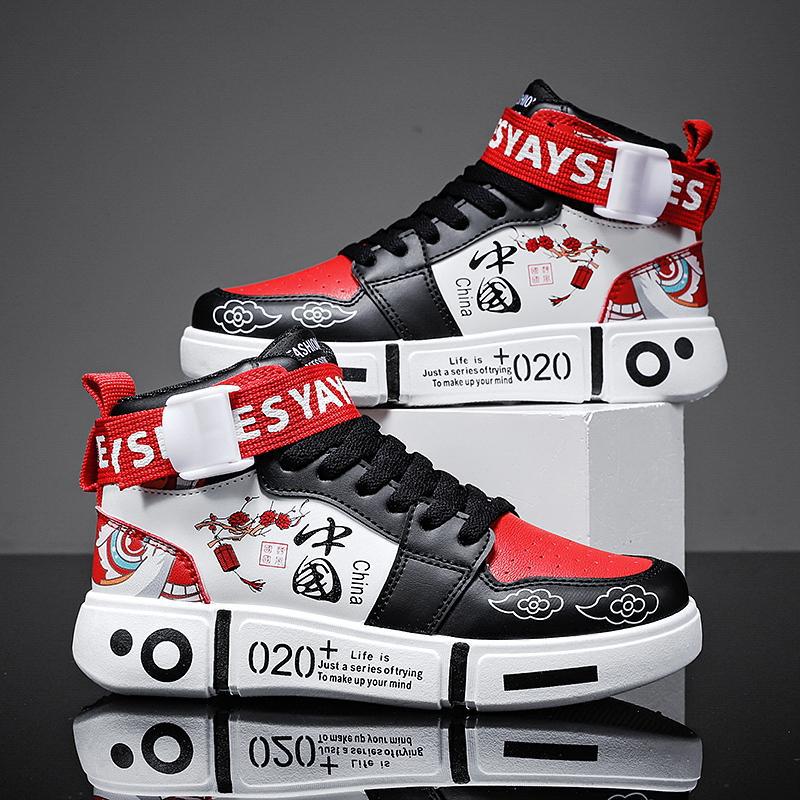 高帮鞋男2025新款韩版潮流时尚休闲运动鞋亲子款青少年鞋子代发