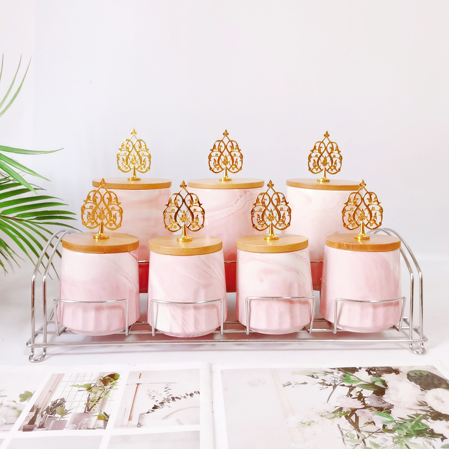 Polvo jaspeado + hoja