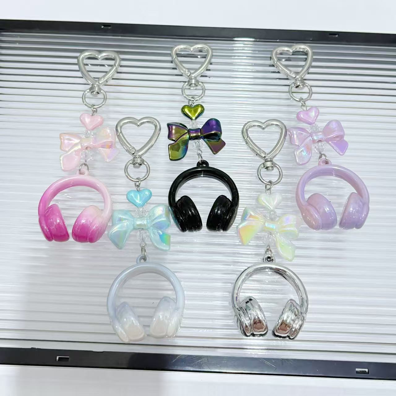 原创爱上音乐耳机手机链酷炫百搭 ccd咕卡链挂件包包挂件钥匙扣饰