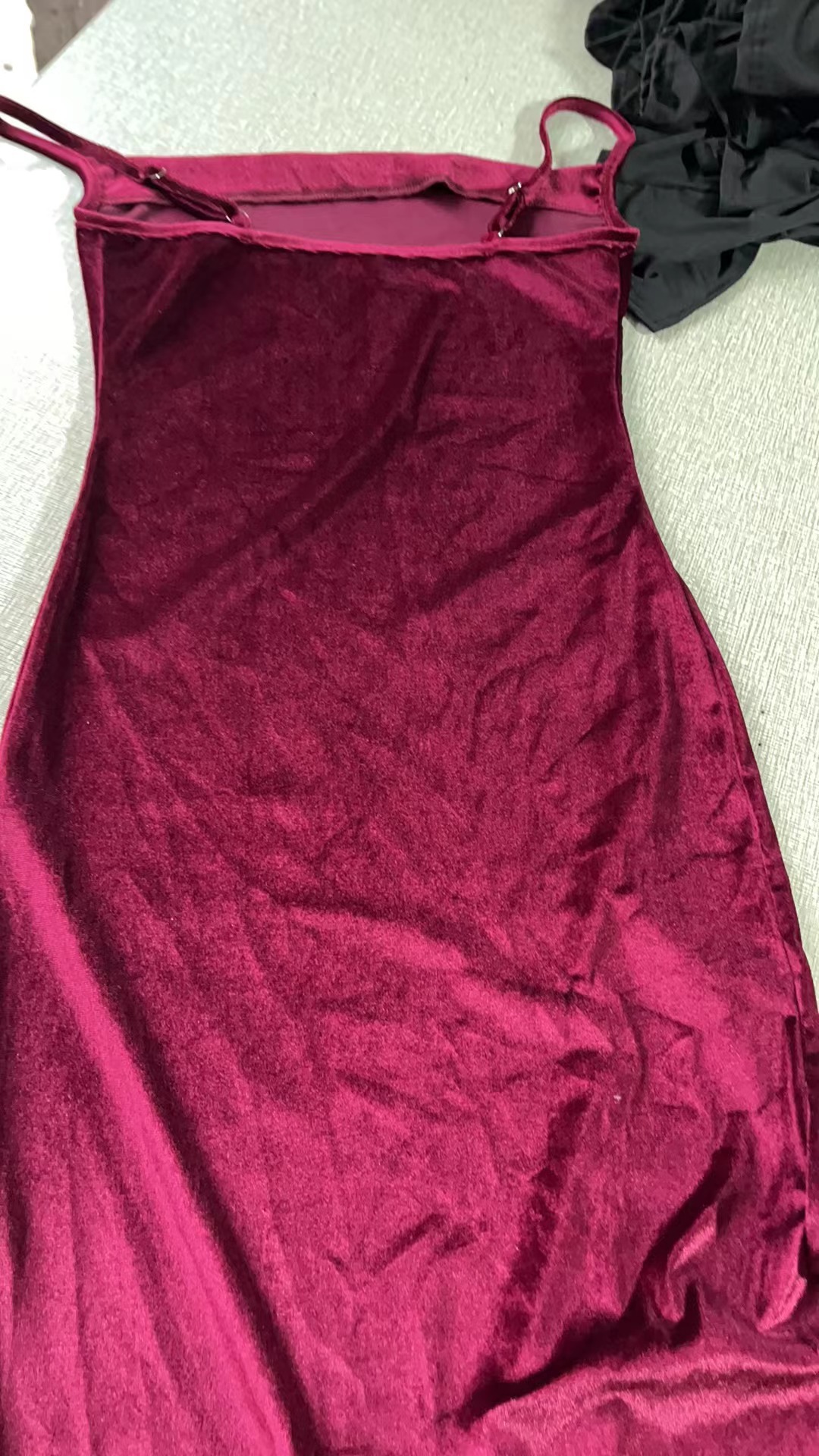 European And American Foreign Trade Cross-Border 2025 Summer New Sexy Slim Fit Slit Velvet Strap Party Dress For Women_ecoleips.com