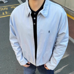 高品質 RL ラフ 25ss 新製品小型馬刺繍シンプルで多用途の小さな新鮮なラペル ジッパー ジャケット男性と女性用