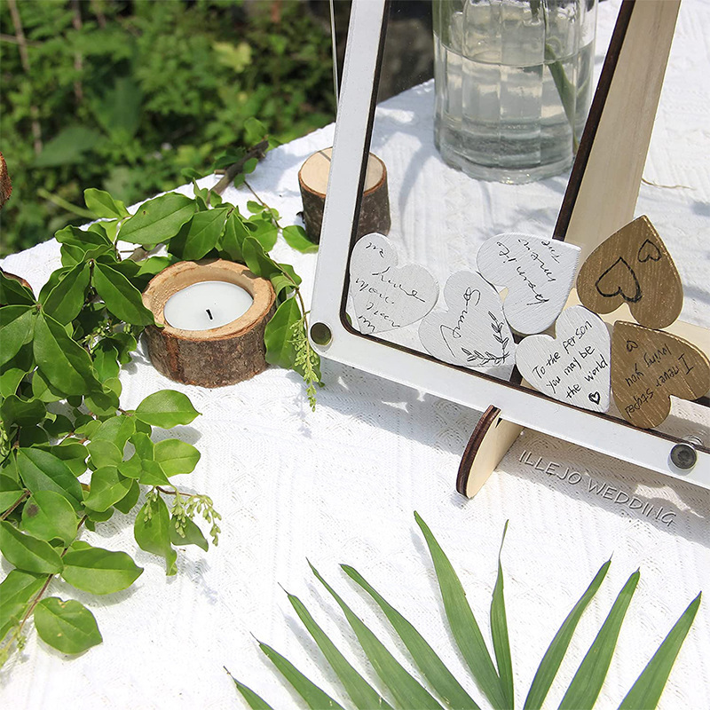 Cross-border wedding sign-in board, acrylic transparent message box, wedding love sign-in, graduation signature, photo album board pic 10