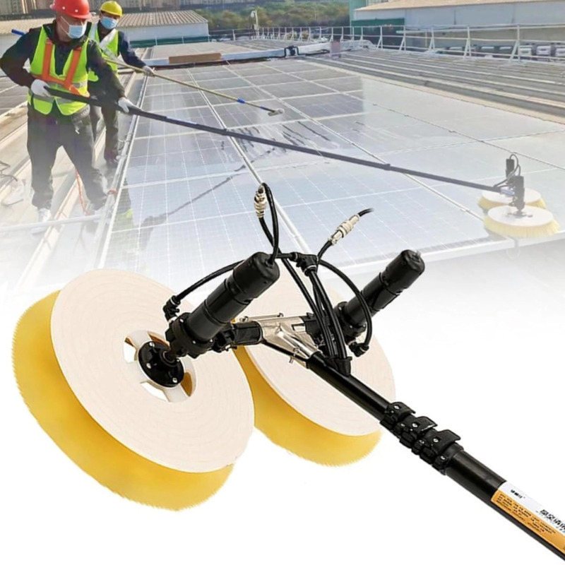 Robot de limpieza de paneles solares fotovoltaicos, dispositivo portátil con cepillo, fabricante, comercio exterior, herramienta de Amazon para el extranjero, de doble cabezal