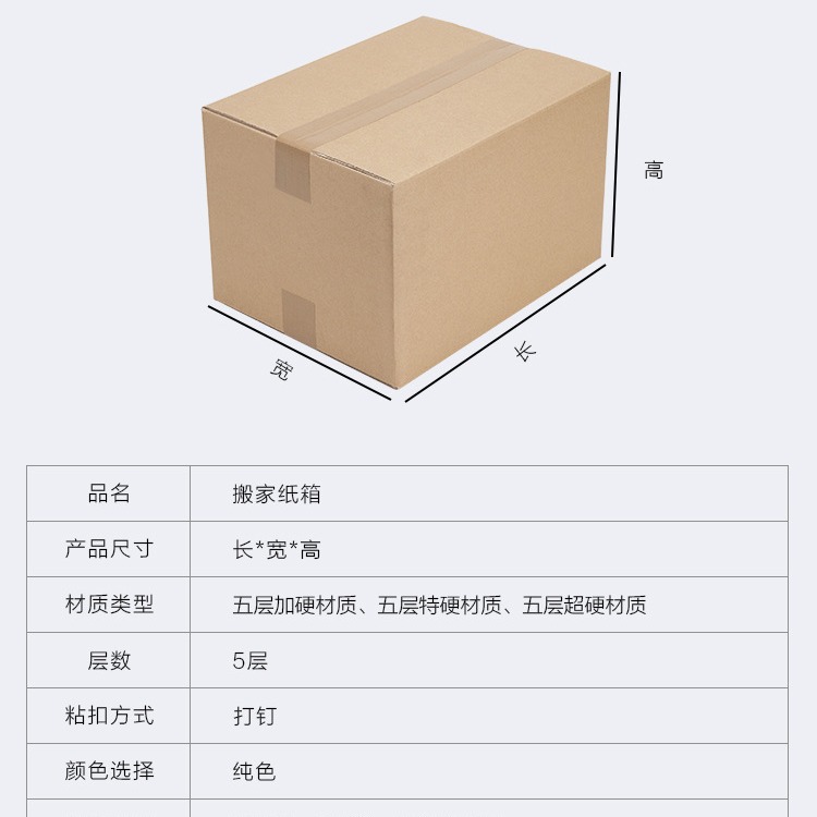 Caja de embalaje de cinco capas caja de papel en movimiento al por mayor caja de almacenamiento en blanco súper duro Amazon FBA Express packaging
