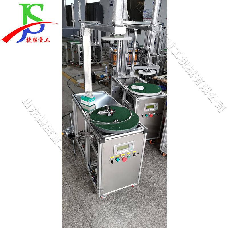 Estación logística equipo de embalaje de cartón pequeño contenedor máquina de enrollamiento de bandeja artículo equipo de enrollamiento de cinta adhesiva