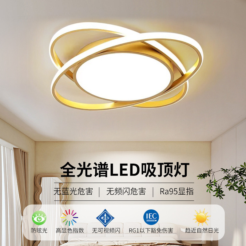 卧室LED吸顶灯简约现代客厅主卧房间餐厅灯2025新款大气护眼灯具|undefined