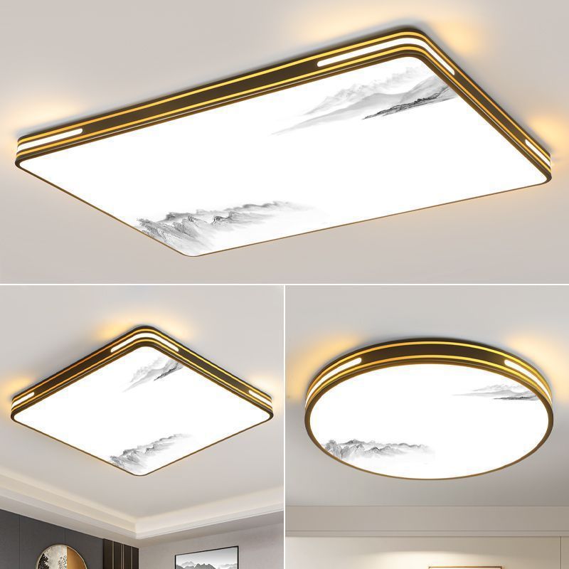 2025新款全光谱led吸顶灯客厅灯卧室灯山水风格现代简约节能主灯