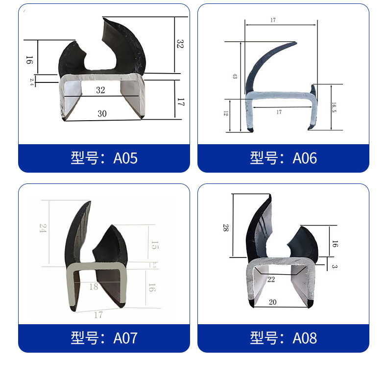 Waterproof Sealing Strip for Box Doors of Vans, Container Trucks, High-Sided Trucks, Tailgate T-Shaped Door Edge Waterproof Trim