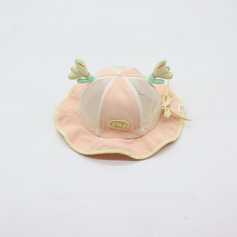 Sombrero para bebés primavera y verano respirable malla mujer bebé pescador sombrero de verano niñas ajustable sombrero de bañera de protección solar