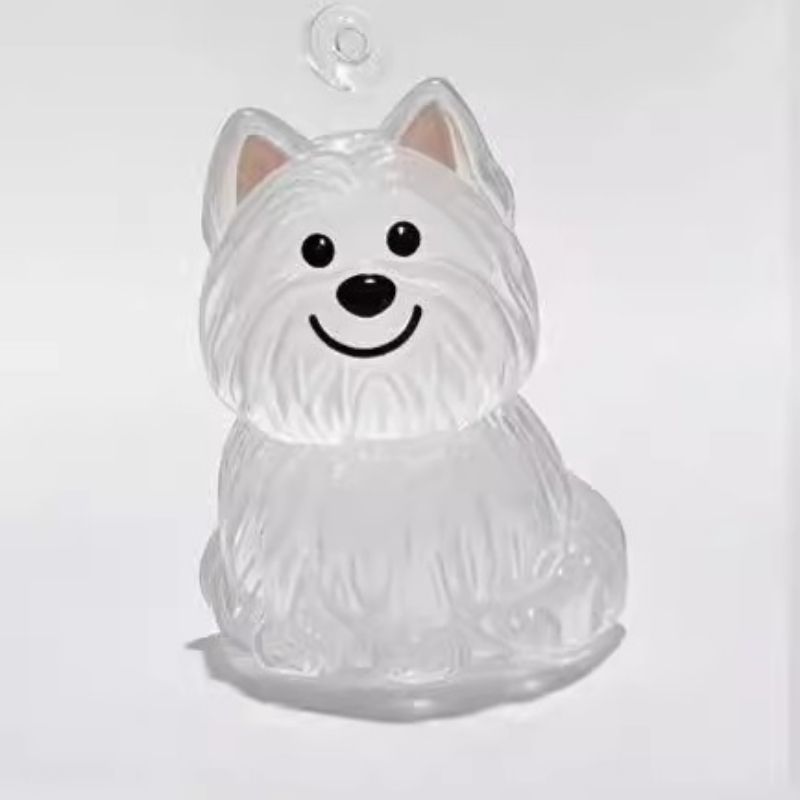かわいい子犬透明毛収納ボックス動物毛玉カプセルペンダント装飾記念ダストボックス収集おもちゃ|undefined
