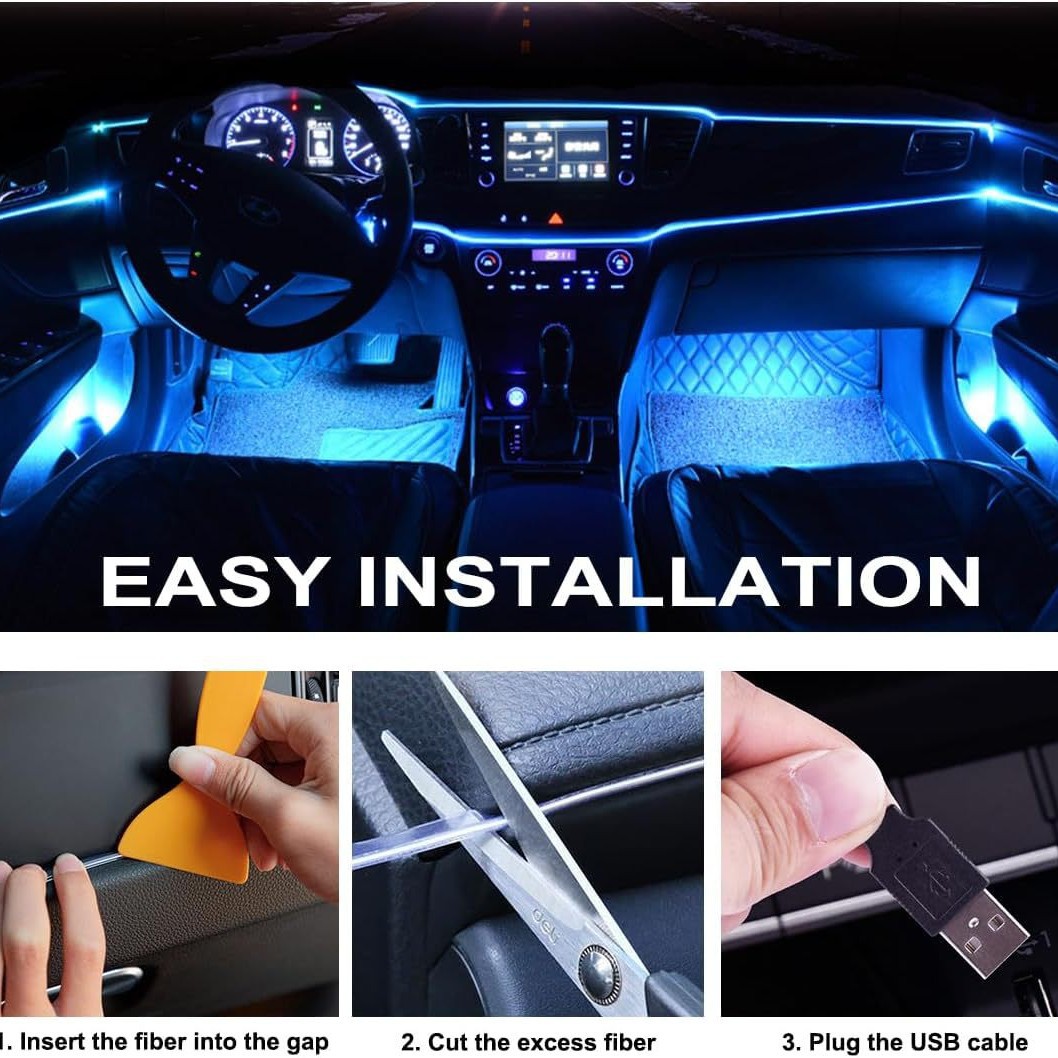 Source Factory Led Car Ambient Light USB Connector Rgb Interior Decoration Light Strip Large Quantity, Excellent Price