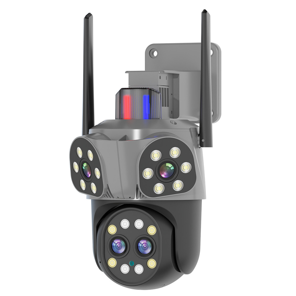 Echte 4-Linsen-Überwachungskamera mit 8010k-fachem Zoom, Nachtsicht, HD-Fernbedienung und intelligentem WLAN-Monitor_voghion.com