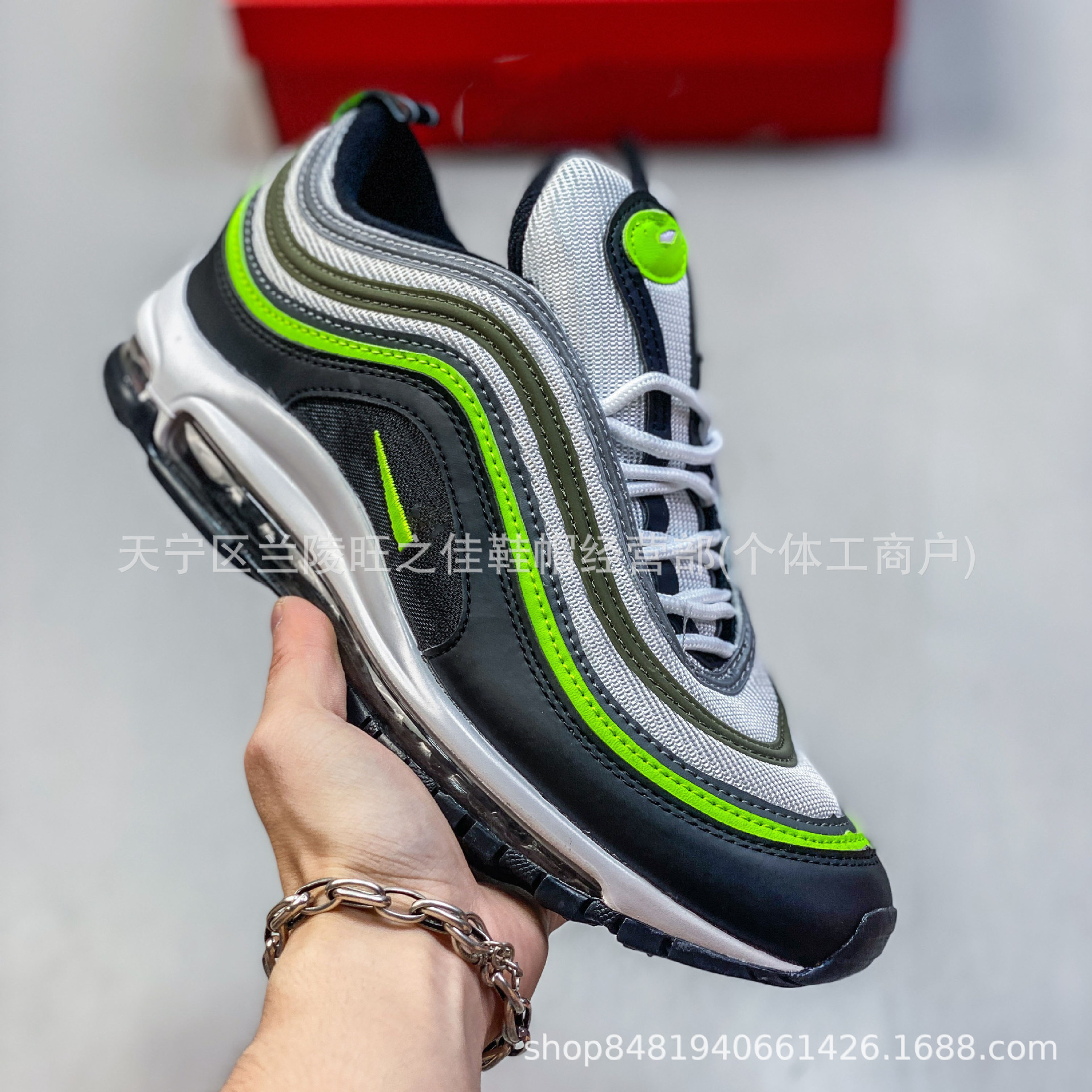 Putian zapatos transfronterizos al por mayor Air Max 97 pequeño gancho bala retro almohadilla de aire completo zapatillas deportivas casuales