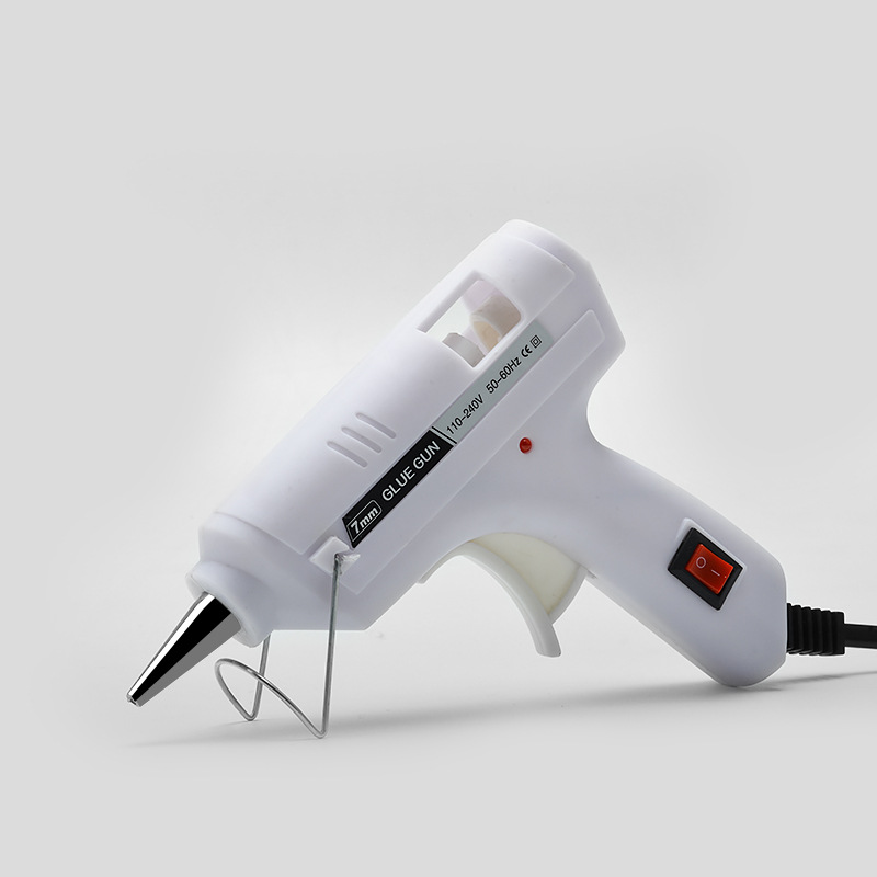 Pistola de pegamento de fusión en caliente más varilla 7mm casa transfronteriza hecha a mano DIY pistola de pegamento de fusión en caliente varilla de pegamento 20W pistola de fusión en caliente hecha a mano para niños