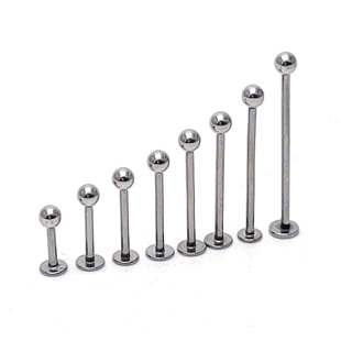 Stainless Steel Flats Bottom Lip Nail Dimple Nail Cheek Dimple Nail Piercing Jewelry Extra Long Size 14/16/19/23mm