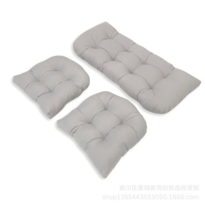 加厚花园椅垫亚马逊爆款家居休闲垫组合椅垫椅垫子藤椅坐垫三件套