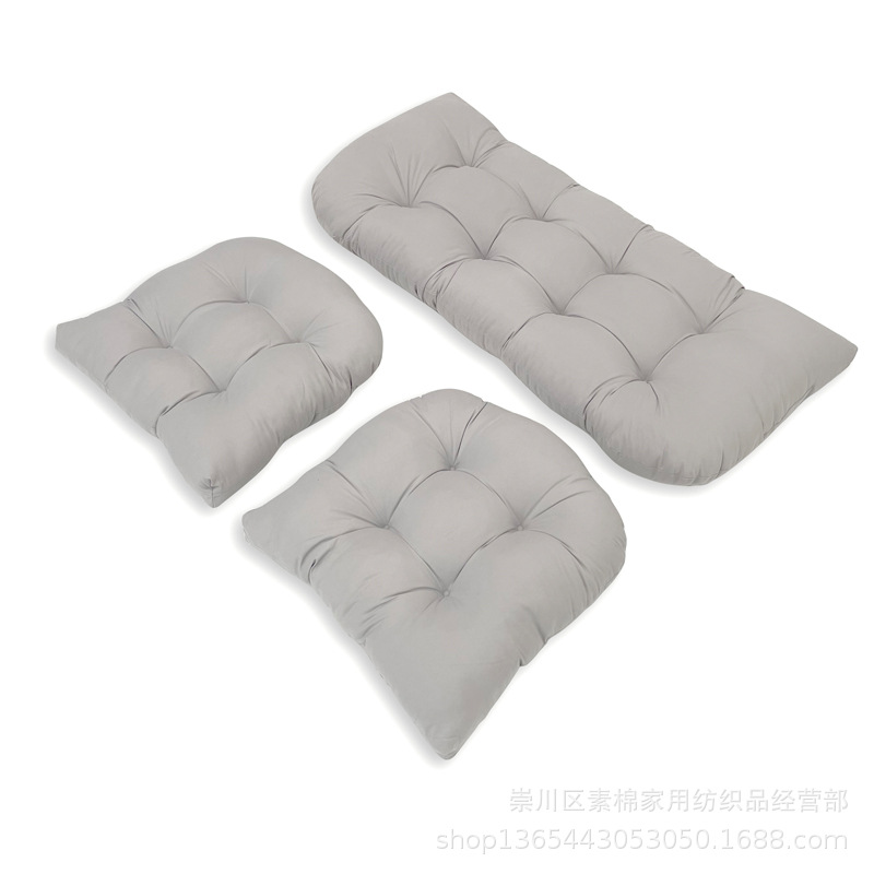 加厚花园椅垫亚马逊爆款家居休闲垫组合椅垫椅垫子藤椅坐垫三件套