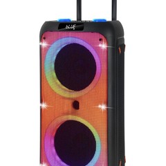ダブル8インチスピーカーモバイル屋外ハイパワースピーカー新型炎七色灯無線bluetooth広場ダンススピーカー