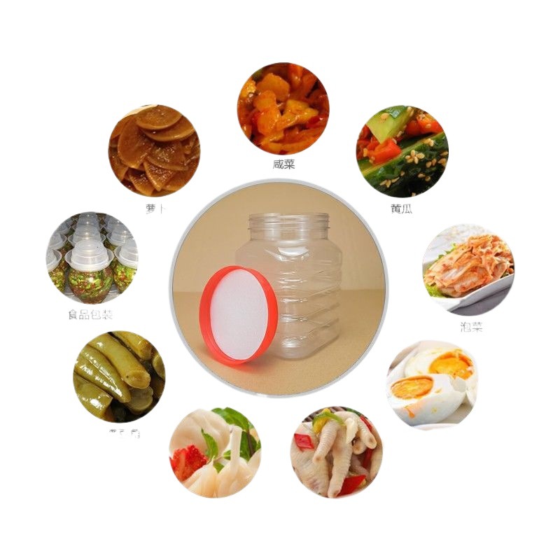 Botellas de plástico, botellas vacías de gran calibre con tapa, frascos de sellado cuadrangulares, botellas de miel, alimentos para mascotas, frascos de almacenamiento transparentes i