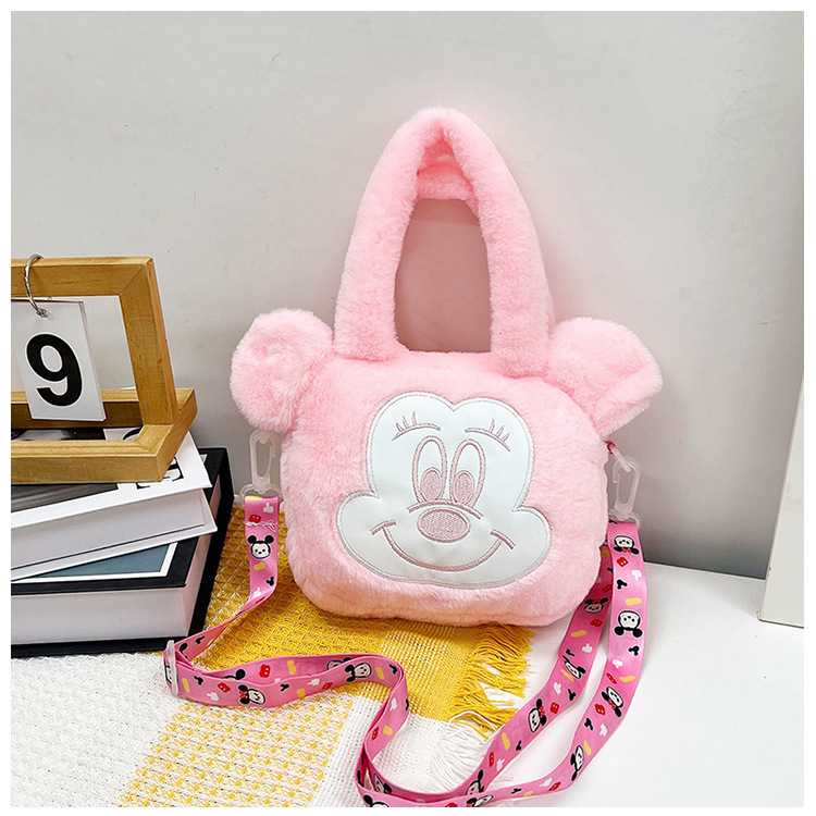 Bolso pequeño lindo para las mujeres 2023 nuevo simple peludo bolso de hombro de dibujos animados estilo coreano chica bolsa de salida portátil