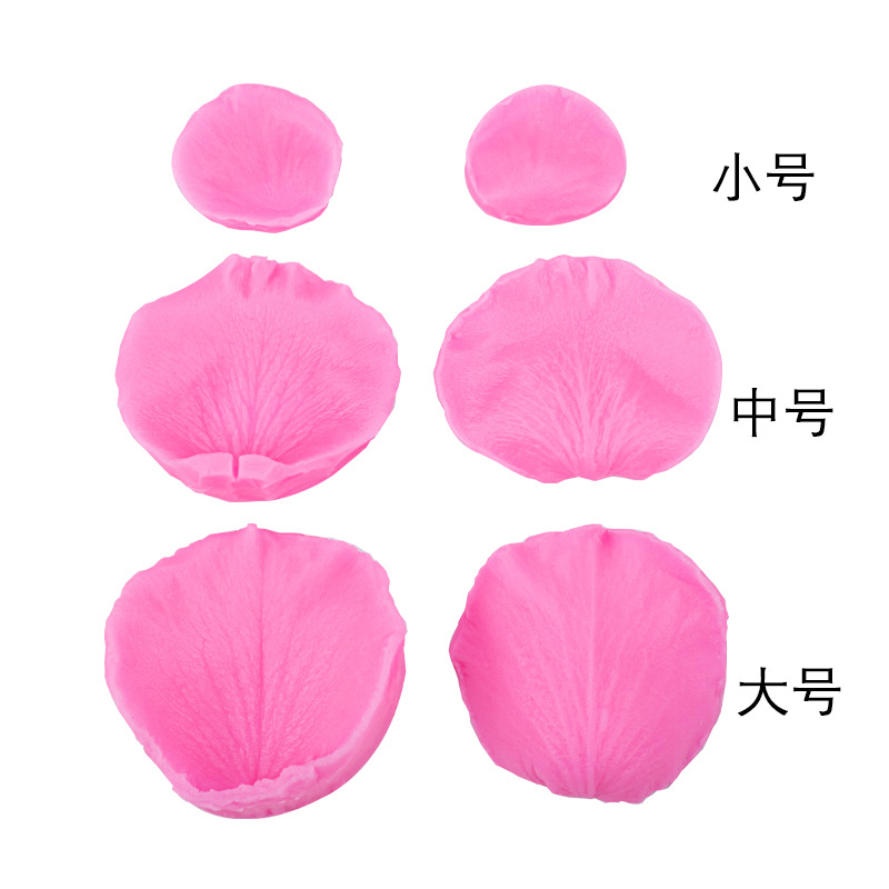 大小玫瑰花瓣雙面紋路硅膠模具 翻糖仿真花卉蛋糕裝飾配件